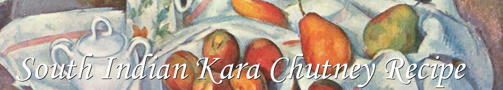 Very Good Recipes - South Indian Kara Chutney Recipe